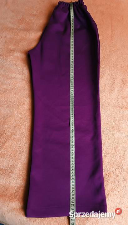 Fioletowy komplet masełko marynarka i spodnie Cieszyn