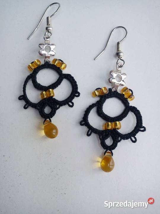 Kolczyki frywolitkowe