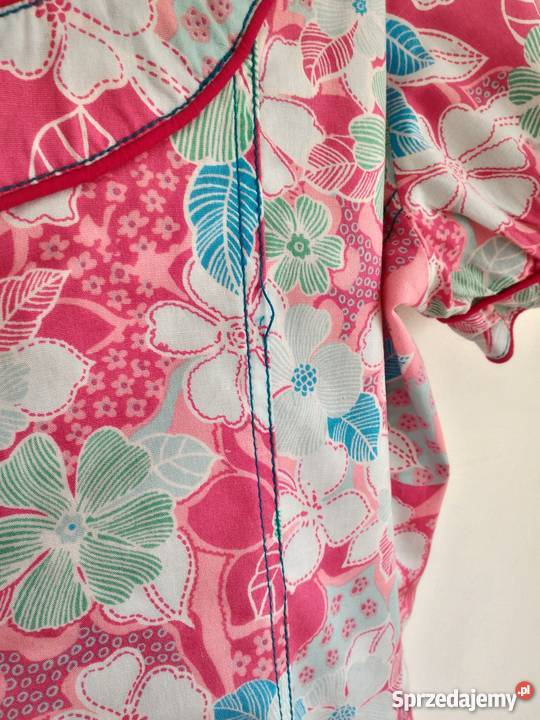 Piękna letnia tunika M 38 L 40 kwiaty wzór Bluzki i koszule Szczecin sprzedam