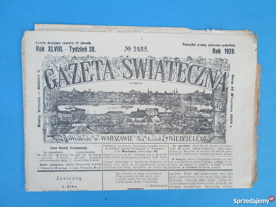 20 Gazeta Świąteczna wydania 1928 Bezpłatna Skierbieszów
