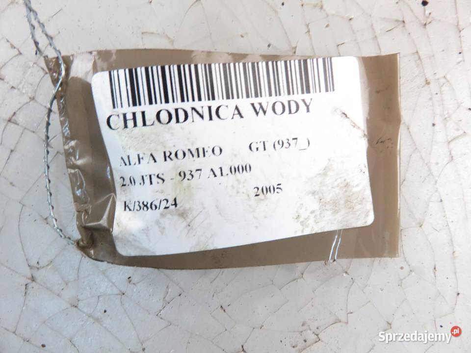 CHŁODNICA WODY ALFA ROMEO GT 20 JTS