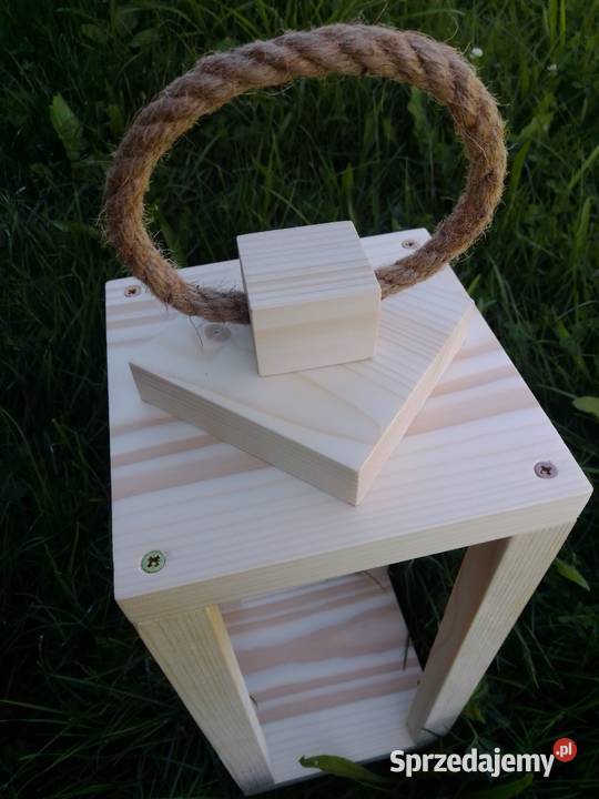 Lampion drewniany szlifowany ozdoba dekoracja Żyraków