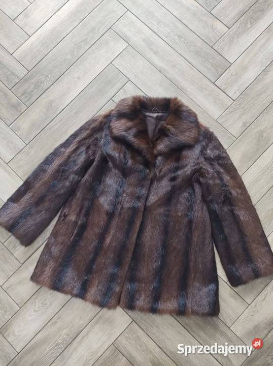 Futro naturalne z dzikiej norki gorzka czekolada Gliwice