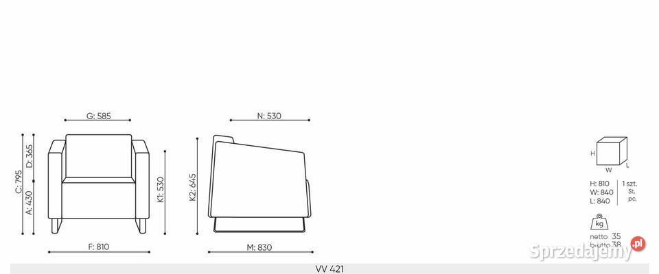 Fotel szary eko skóra Łomianki