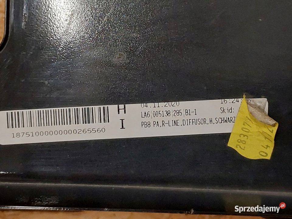 VW PASSAT B8 R LINE DOKŁADKA ZDERZAKA 3G0807568B osobowe Pleszew