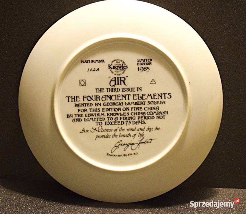 Porcelanowy talerz ozdobny wytwórni Edwin M Chełmno