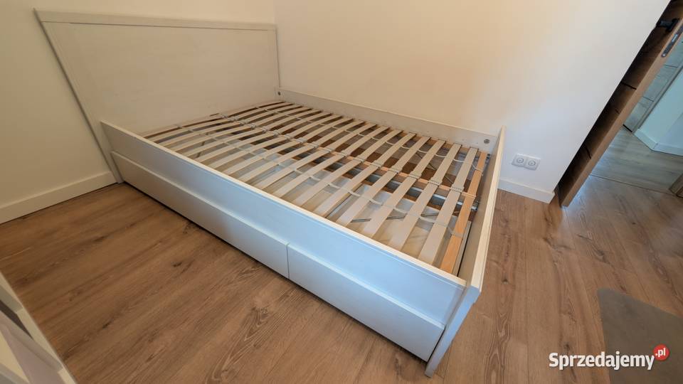 Łóżko stelaż i szuflady Ikea Brusali 140 x 200 łódzkie Starowa Góra