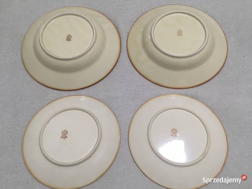 Stare talerz głęboki deserowe Tułowice porcelit brązowy zachodniopomorskie Kołobrzeg sprzedam