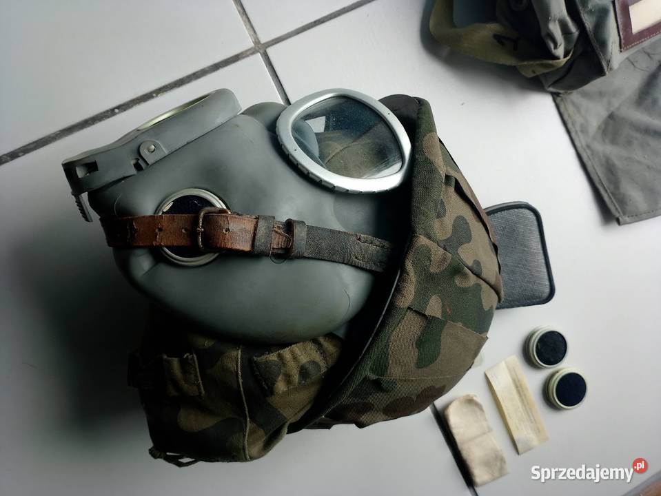 Hełm ZOMO 1975 plus maska PG buldogg Antyki, Sztuka, Kolekcje podkarpackie