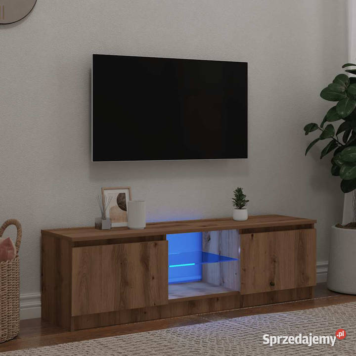 Szafka pod TV z oświetleniem LED dąb artisan mazowieckie Warszawa