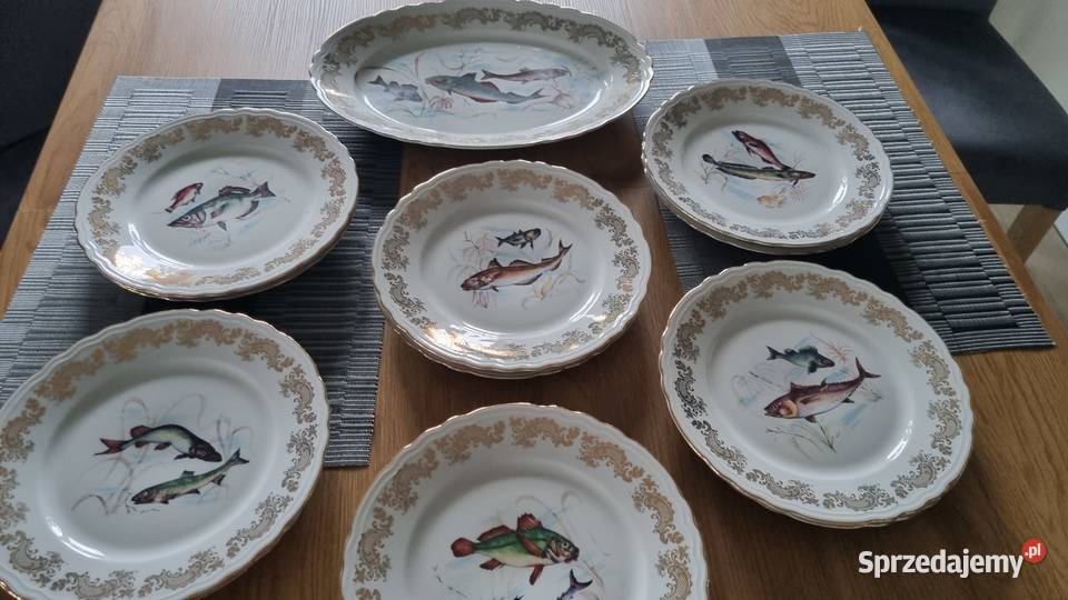 Serwis Rybny Porcelana Francuska Wola Podłężna