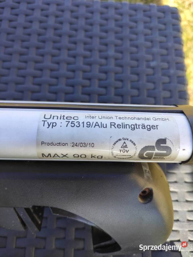 Bagażnik belki na relingi uniwersalny zamykany Legnica