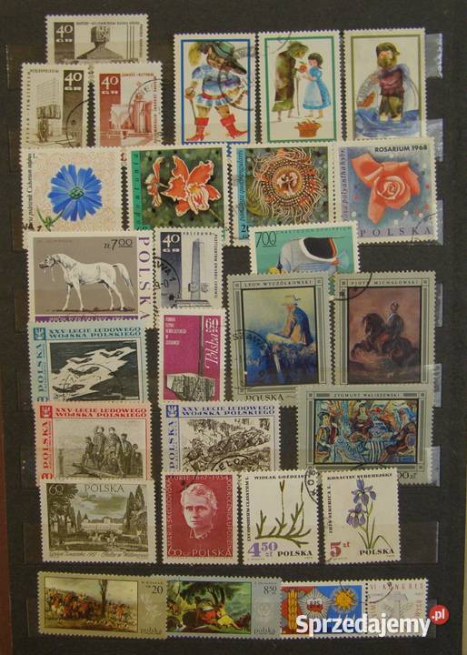 Zestaw znaczków Polska114 lata 196768 luzaki Filatelistyka Łódź