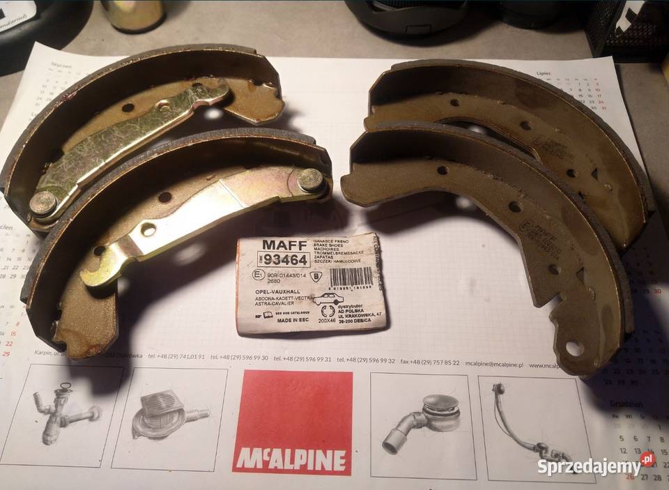 Szczęki hamulcowe Opel Ascona Kadett Maff 93464 Elbląg