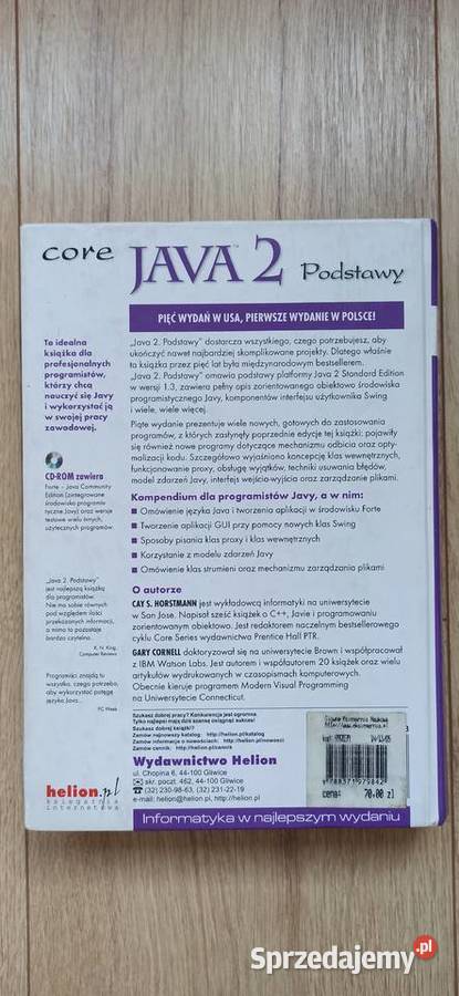 Core Java 2 Podstawy Cay S Horstmann Gary informatyka i technika Podręczniki Kraków sprzedam