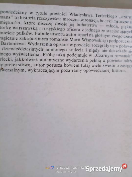 Terlecki książki pierwsze wydanie Czarny romans Warszawa
