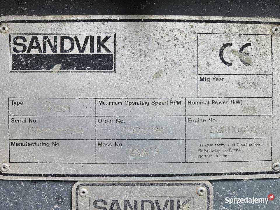 Kruszarka stożkowa Sandvik QH331 DARMOWE TESTY Trachy sprzedam