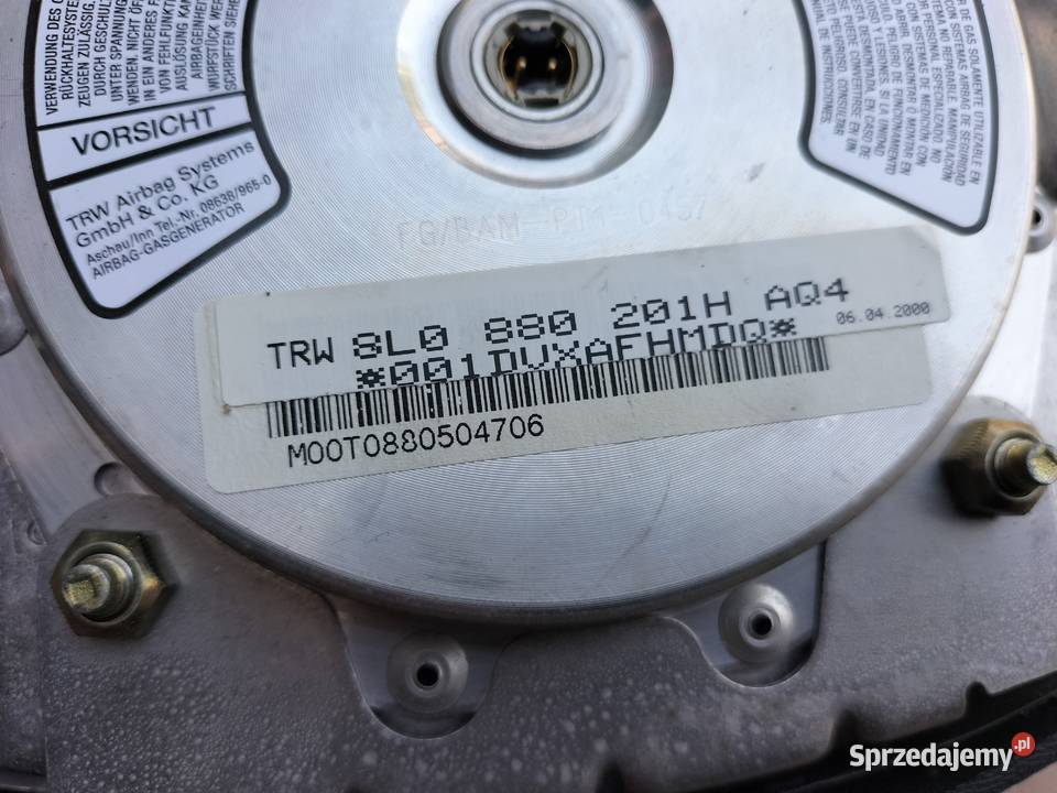 AUDI A38L A3 8L PODUSZKA KIEROWNICY AIRBAG lubelskie Kamień-Kolonia sprzedam