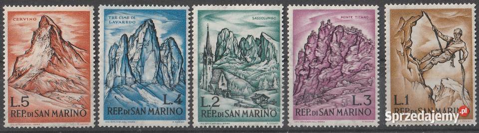 SAN MARINO GÓRY CZYSTE Filatelistyka Filatelistyka Łódź