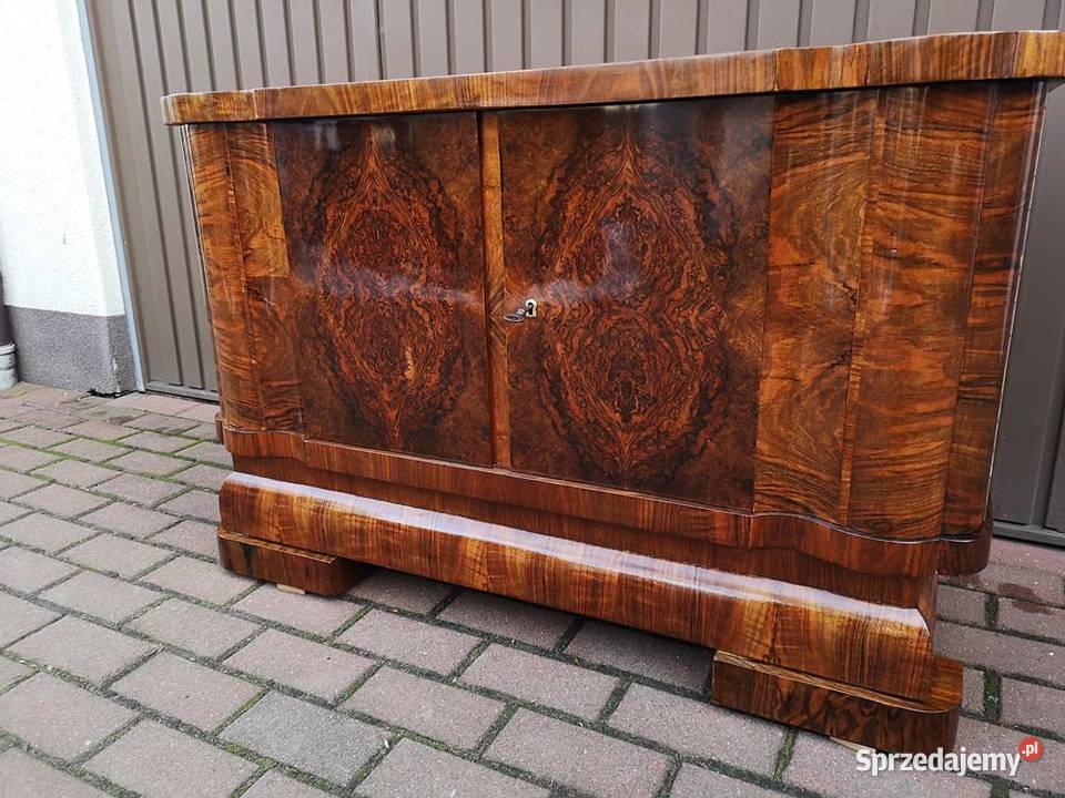 Komoda ARTDECO Orzech Niska Stara Antyk Politura Swarzędz