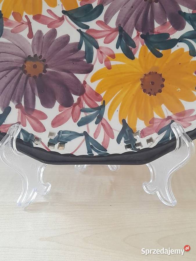 Kolekcjonerski półmisek Majolika SMF Schramberg dolnośląskie Bogatynia