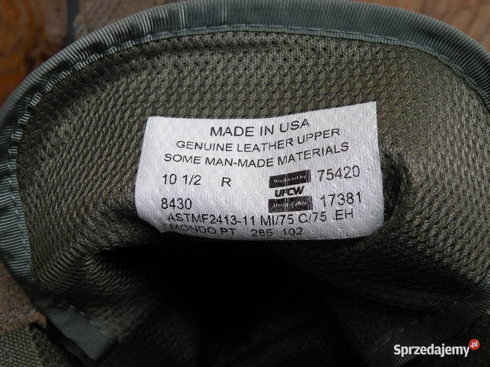 Buty USAF UFCW 10 12R steel toe Wrocław