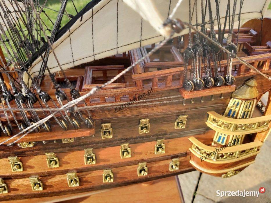 Drewniana Replika statku ROYAL LOUIS 95 Rarytas zachodniopomorskie Szczecin