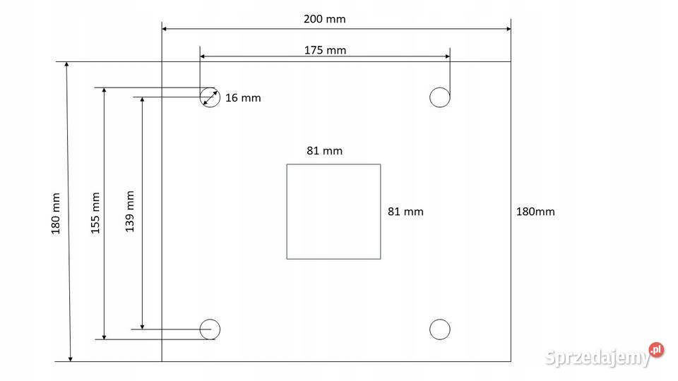 marka blacha montażowa 200x180x8 MS001