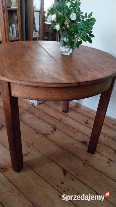 Stół okragly rozkladany retro prl lata 50 te Meble Gdańsk