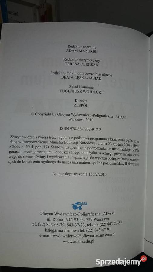z Pitagorasem gimnazjum matematyka księgarnie Warszawa