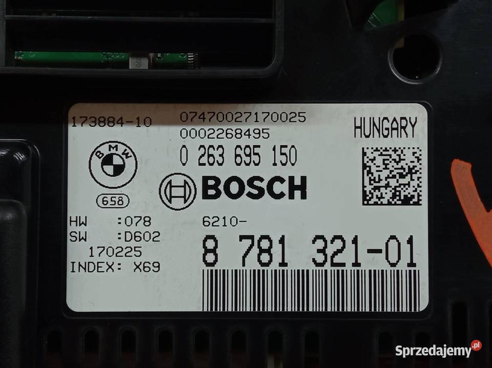 LICZNIK 8781321 30 D 380 Bmw X6 II 20142019 F16 osobowe