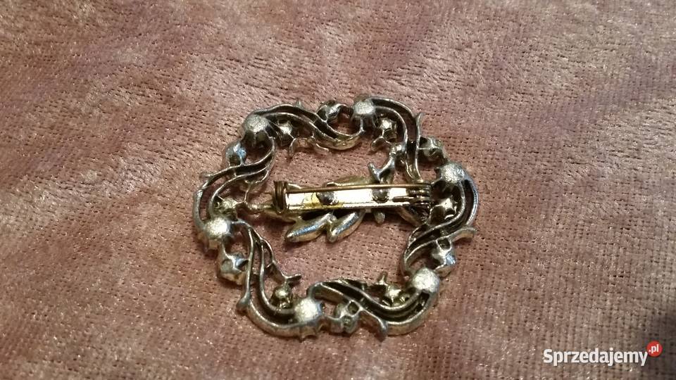 Stara broszka okrągła Aurora Borealis Ochojno sprzedam