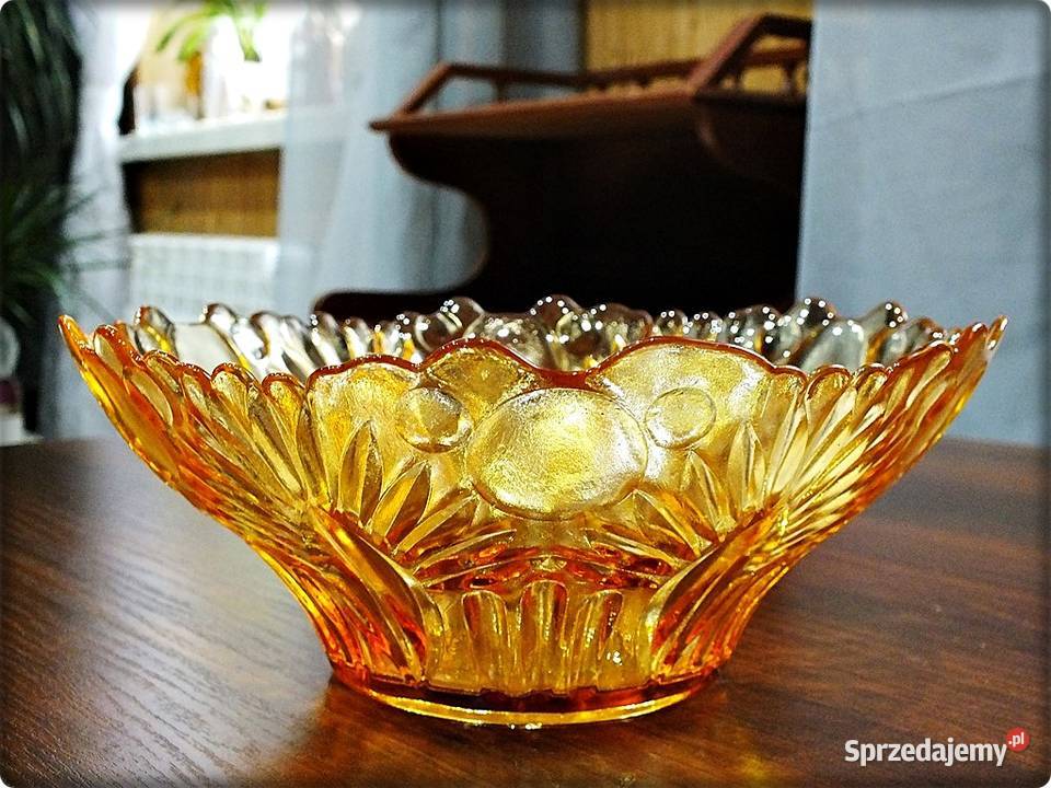 Stara Patera Misa szklana Salatera Carnival Żary