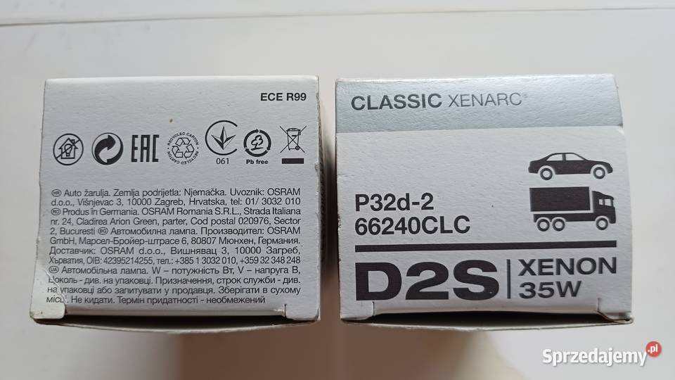 Żarniki Xenon firmy OSRAM P32d2 D2S 35W sprzedam