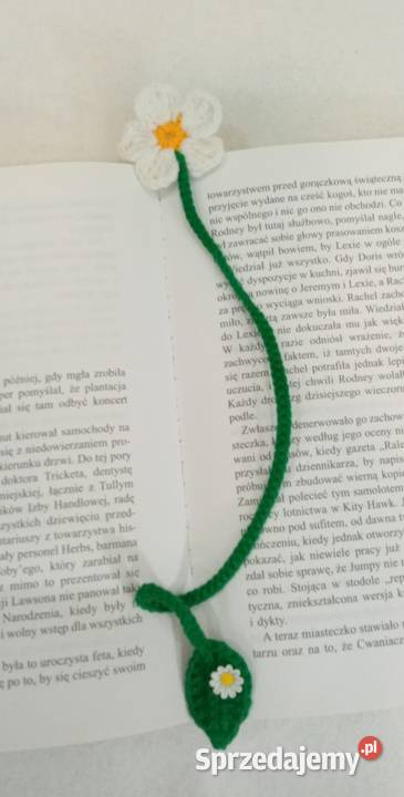 Zakładka do książki wykonana na szydełku łódzkie Łask