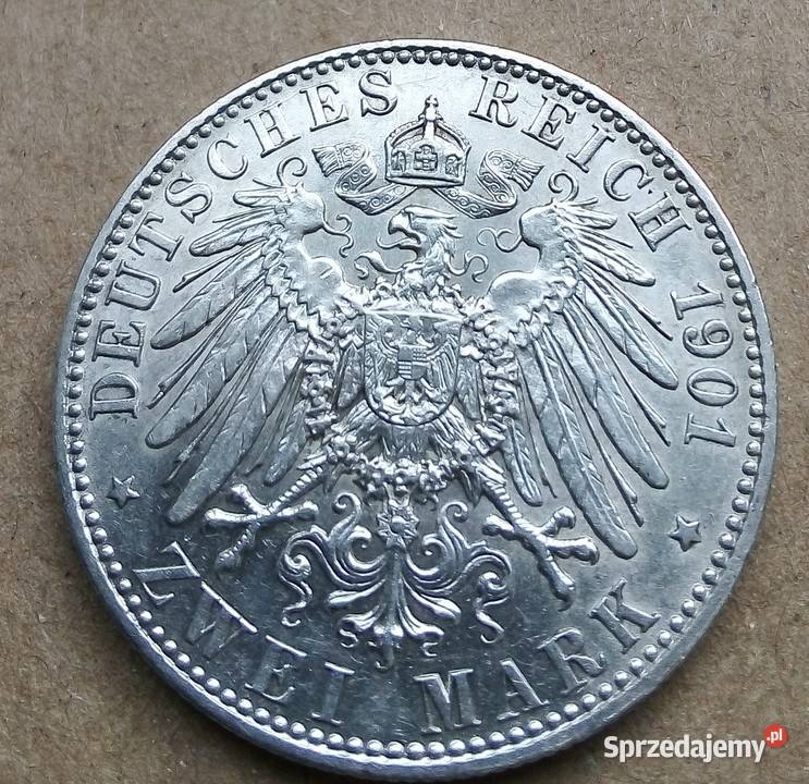 NIEMCY2 MARK1901 r SREBRO 0900 ŁADNA 200 sprzedam