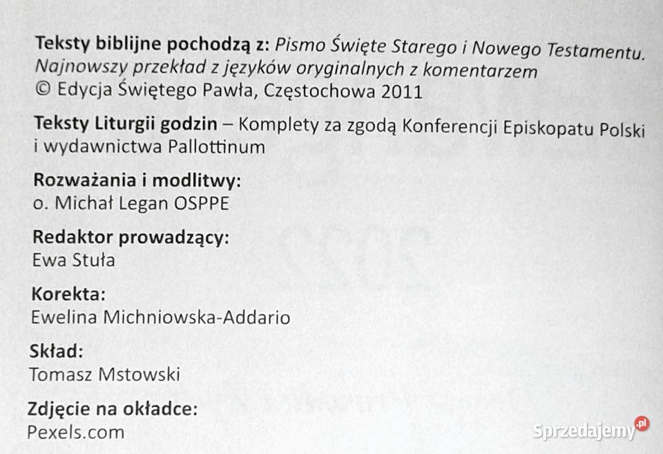 Słowo na każdy dzień Ewangelia 2022 Droga prawa Chełm sprzedam