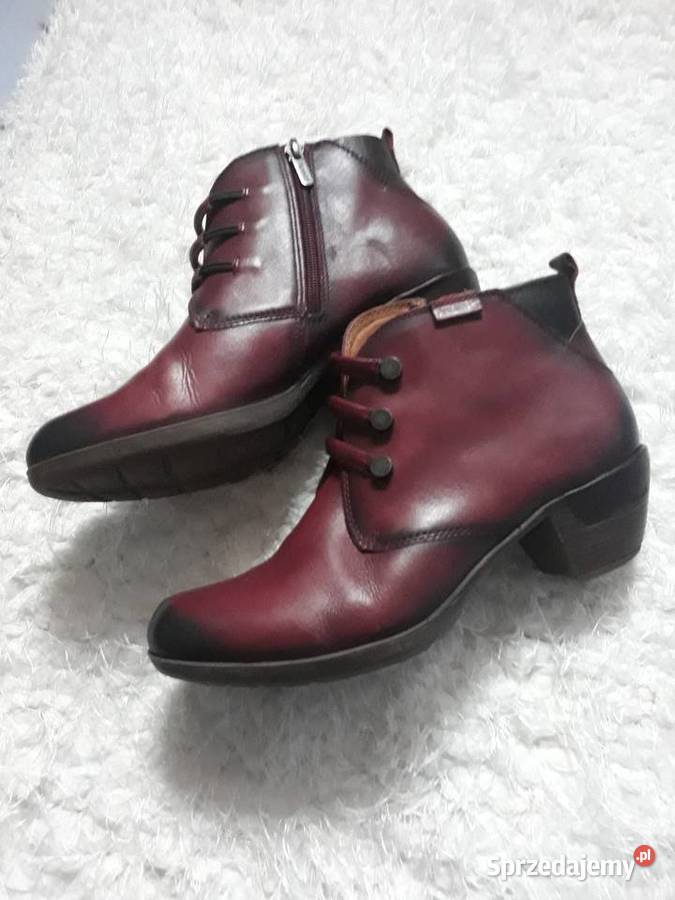 Skórzane trzewiczki damskie TAMARIS WOJAS brązowy/beżowy