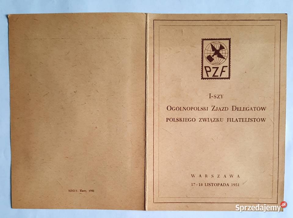Karnet Ogólnokrajowy Zjazd PZF BL12 1951 FDC śląskie Gliwice sprzedam