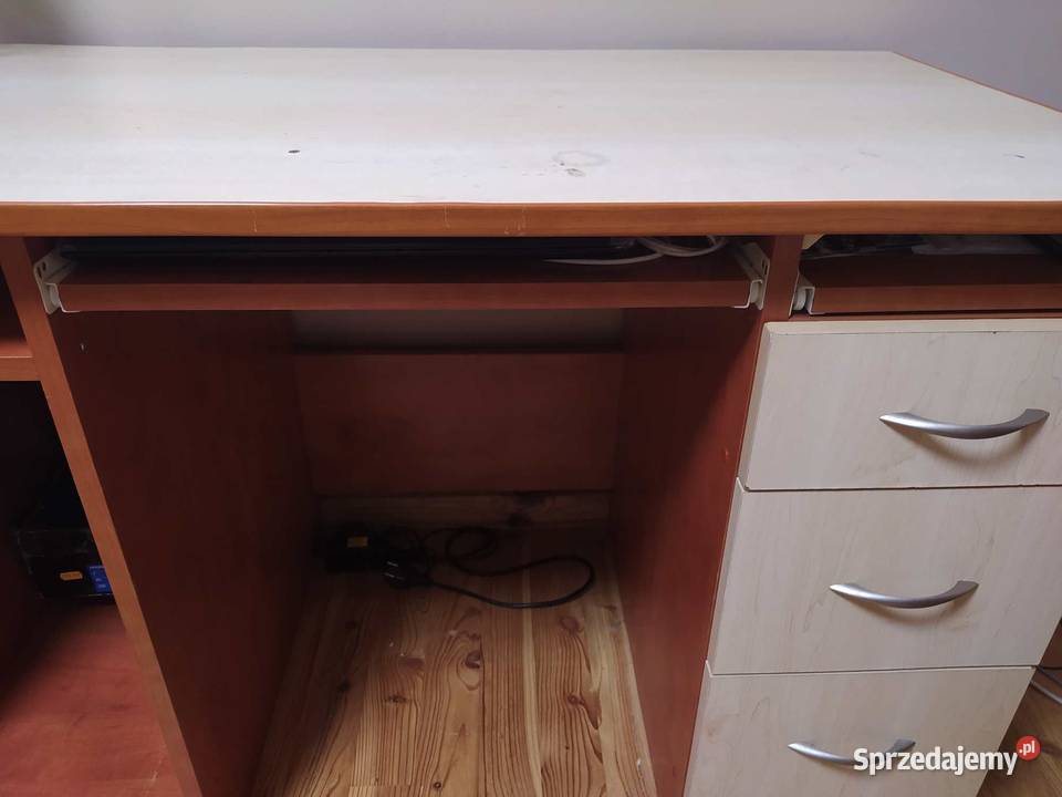 Biurko komputerowe z szufladami i półkami Kraków