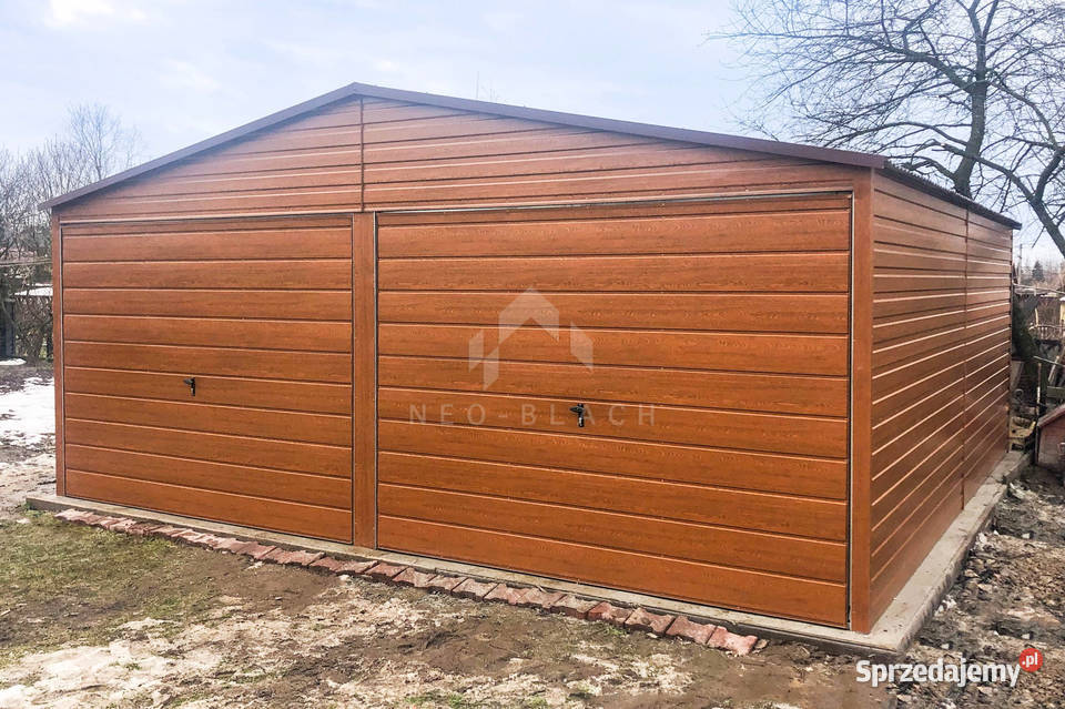 Garaż Blaszany 6x6m 2x Brama Uchylna Drzwi Sprzedaż Wieliczka