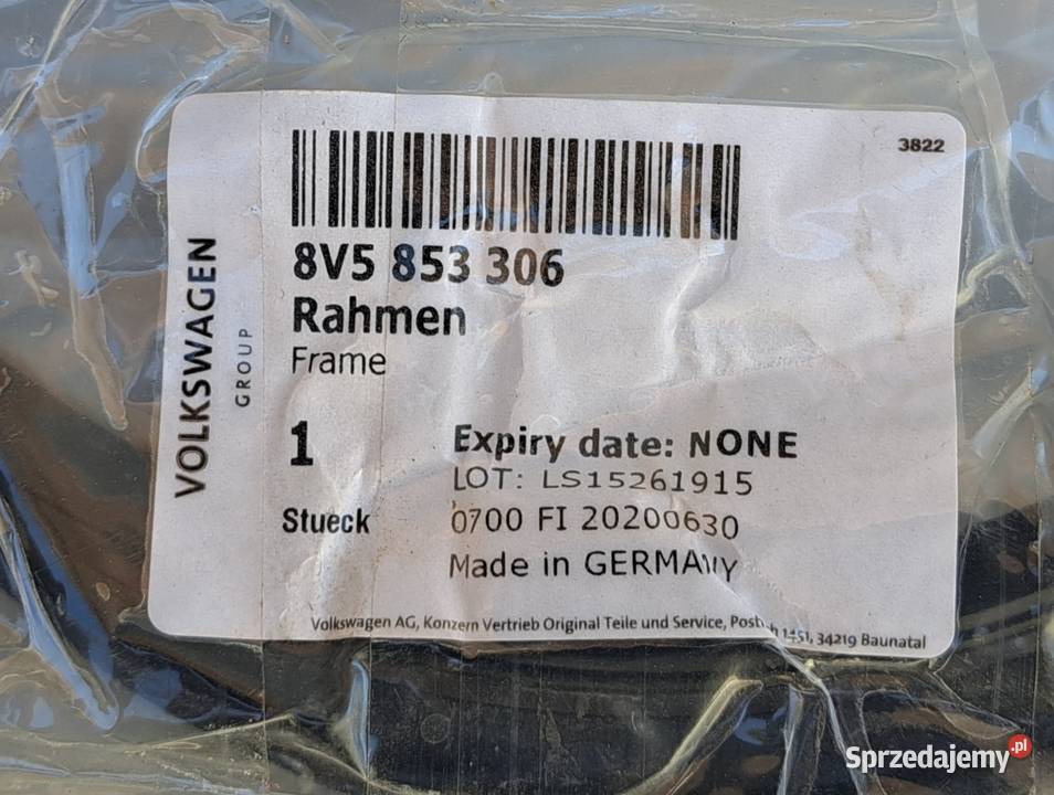 Listwa Szyby Przedniej Audi A3 S3 RS3 8V Sedan Mielęcin