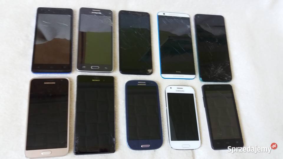 10 Smartfon Samsung Sony i inne Uszkodzone Płońsk