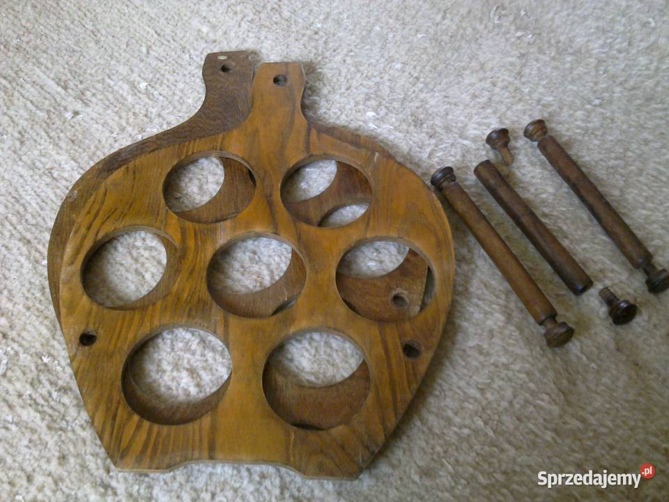 Stojak Drewniany na Wino Butelki Antyki