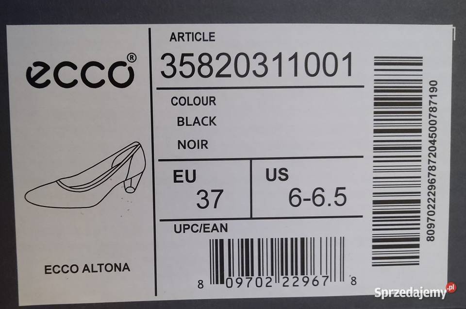 Czółenka damskie pantofle Ecco Altona 37 Warszawa