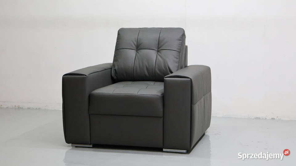 FOTEL SKÓRA naturalna MADRAS 6492 popielata 90cm Poznań