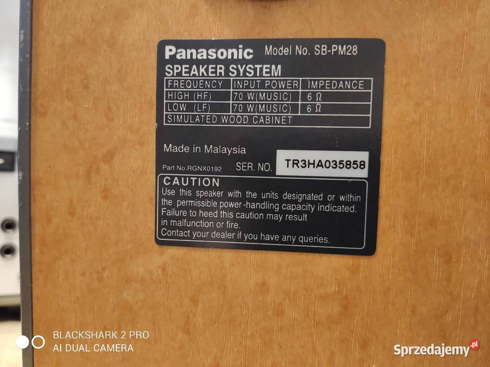 kolumny do mini wieży Panasonic SBPM 28 Mosty