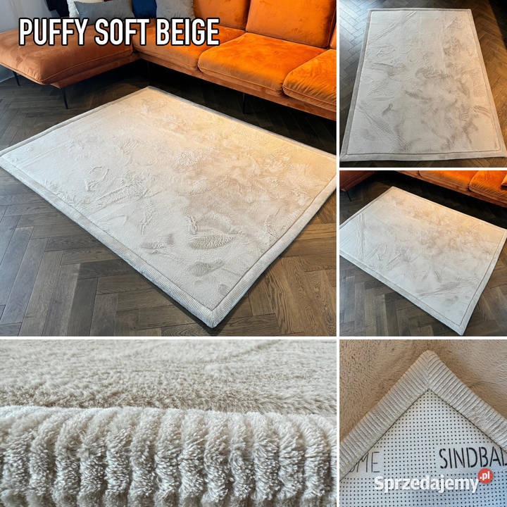 GRUBY DYWAN PUFFY SOFT 80X150 KREMOWY MATERAC 0.8m Lublin