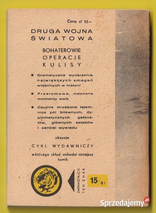 ŻÓŁTY TYGRYS ATAKUJE WAS PIORUN 1981 łódzkie sprzedam