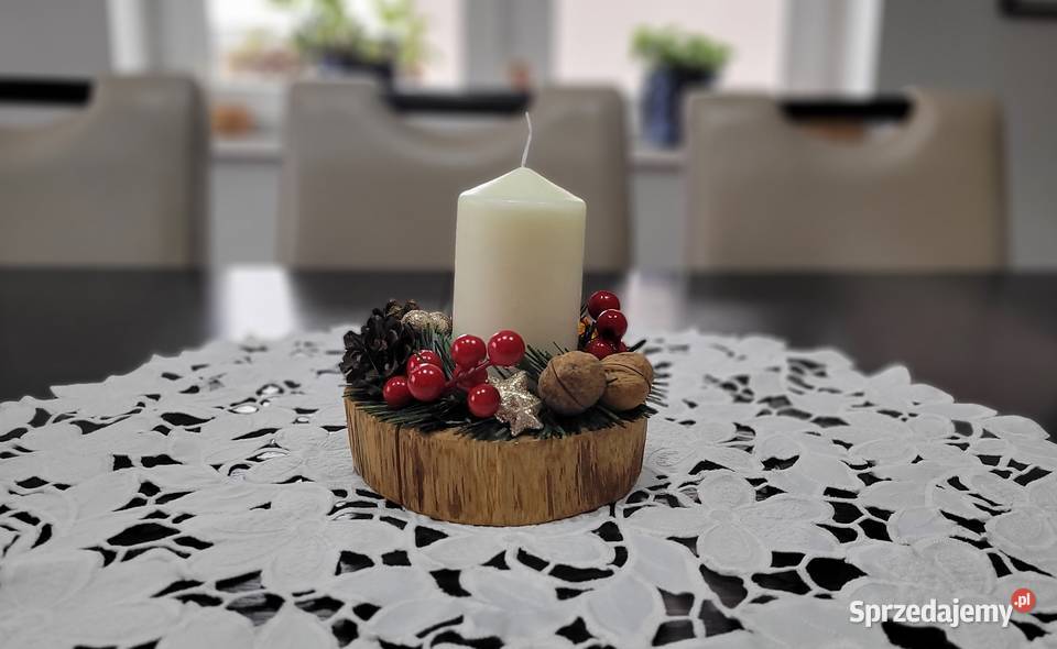 Stroik Świecznik Bożonarodzeniowy ręcznie Boże Narodzenie Boże Narodzenie Tarnowskie Góry